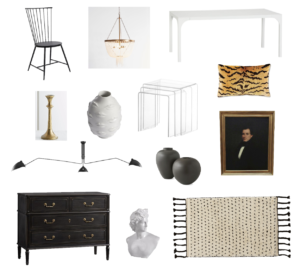 shelby girard home - black and white decor modern and antique