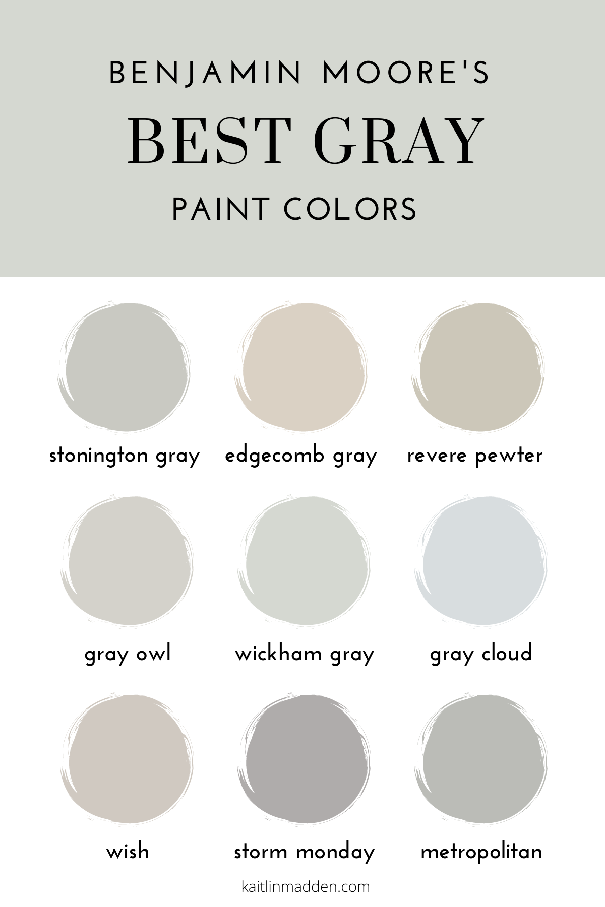 Best Benjamin Moore Gray Paint Colors