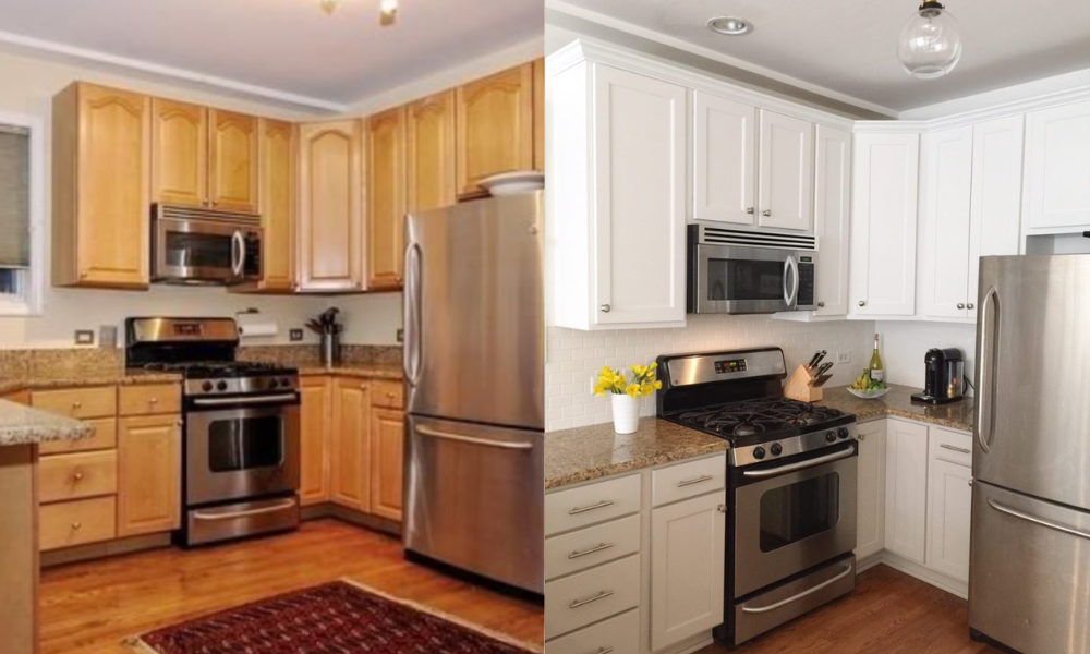 Kitchen Cabinet Refacing Before And After 