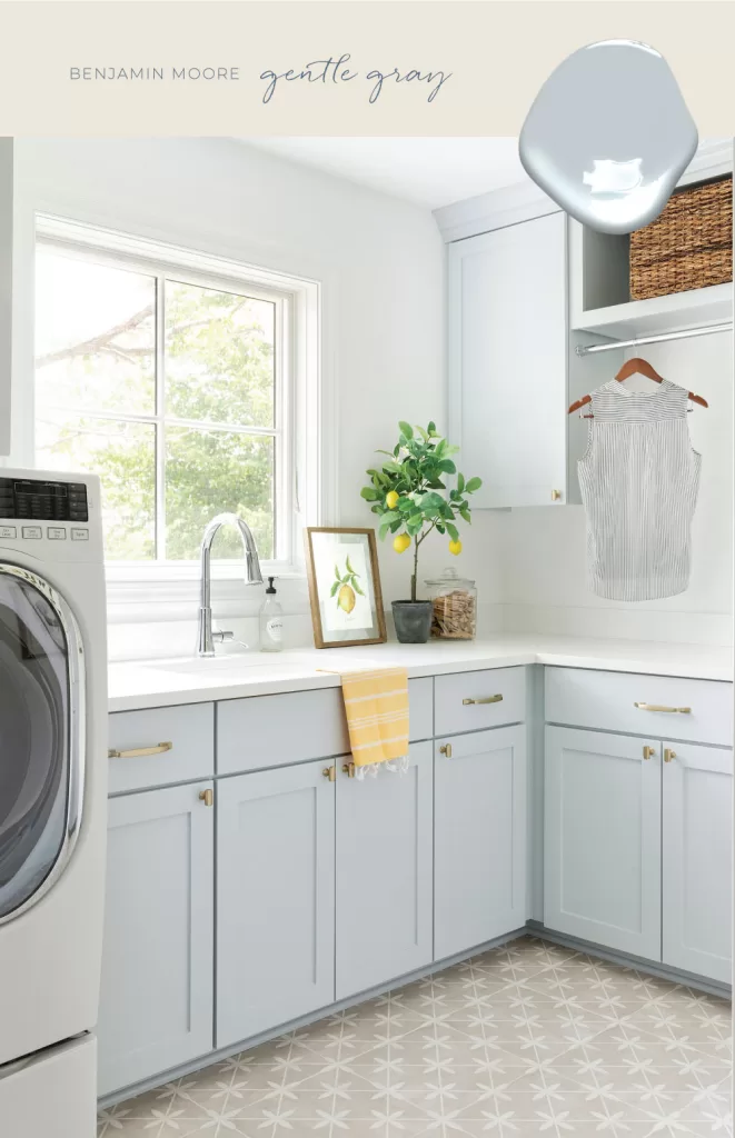 benjamin moore gentle gray laundry room