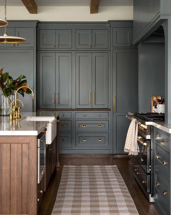 kitchen cabinet color trends -blue gray