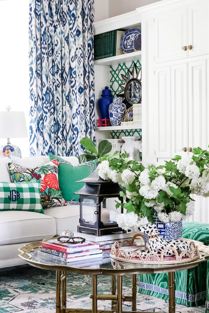 green and blue preppy room