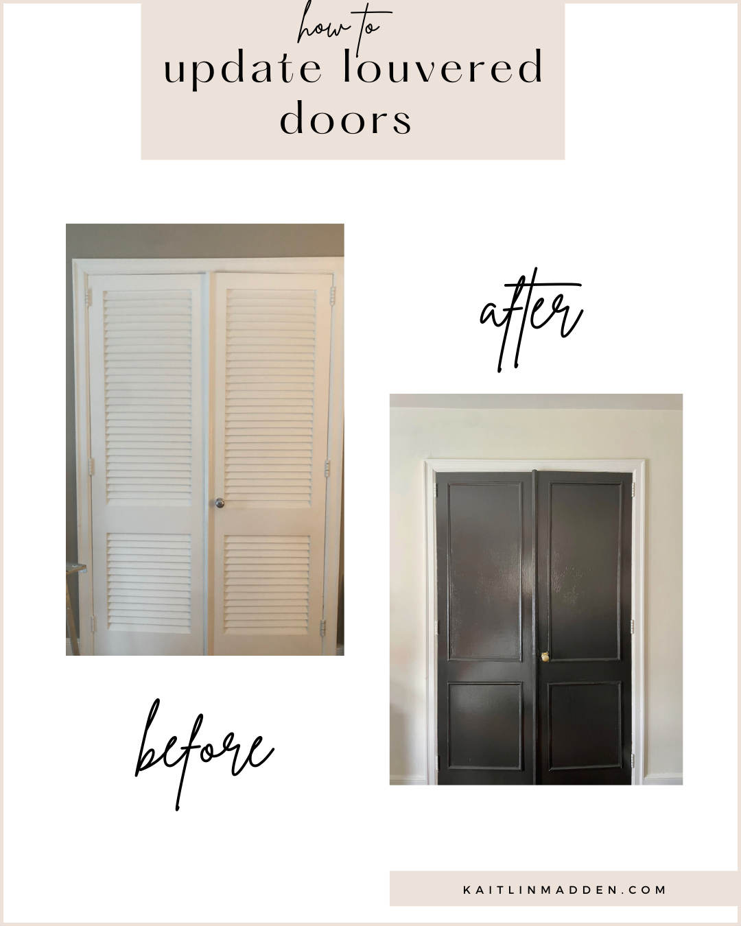 How To Update Louvered Doors for Under $100